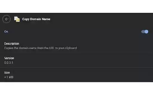 Copy Domain Name  from Chrome web store to be run with OffiDocs Chromium online