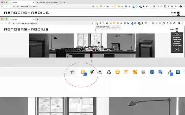 Copy Download Links  from Chrome web store to be run with OffiDocs Chromium online