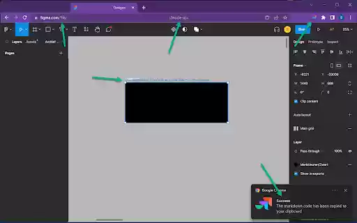 Copy figma thumbnail as markdown  from Chrome web store to be run with OffiDocs Chromium online