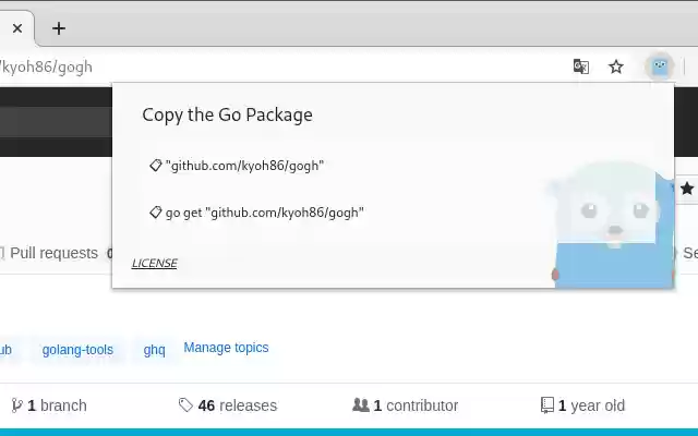 Copy Go Package  from Chrome web store to be run with OffiDocs Chromium online
