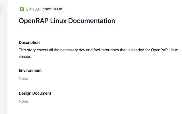 Copy Jira ID  from Chrome web store to be run with OffiDocs Chromium online