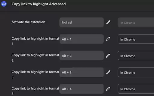 Copy link to highlight Advanced  from Chrome web store to be run with OffiDocs Chromium online
