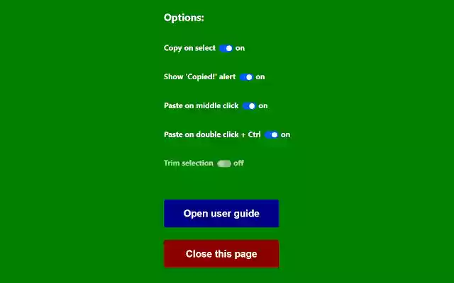 Copy on Select from Chrome web store to be run with OffiDocs Chromium online Copy on Select from Chrome web store to be run with OffiDocs Chromium online