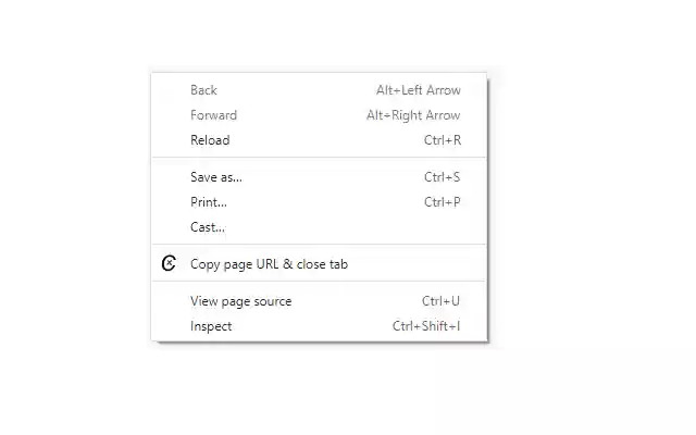 Copy Page URL  Close Tab  from Chrome web store to be run with OffiDocs Chromium online