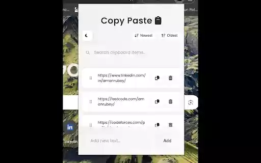 Copy Paste Clipboard  from Chrome web store to be run with OffiDocs Chromium online