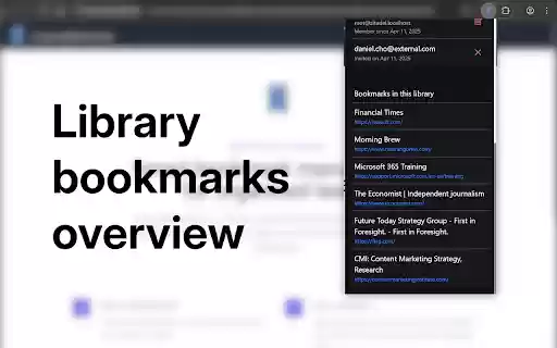 CorporateBookmarks  from Chrome web store to be run with OffiDocs Chromium online