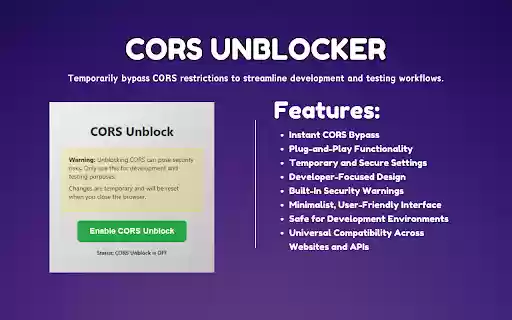 CORS Unblocker  from Chrome web store to be run with OffiDocs Chromium online