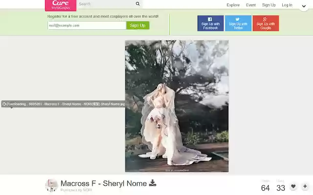 Cosplay Photo Downloader from Chrome web store to be run with OffiDocs Chromium online Cosplay Photo Downloader from Chrome web store to be run with OffiDocs Chromium online