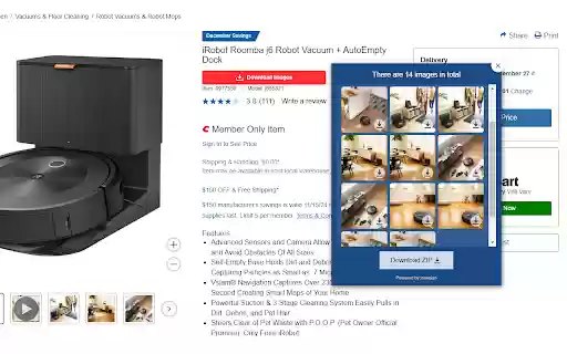 Costco Image Scraper Export as Zip  from Chrome web store to be run with OffiDocs Chromium online