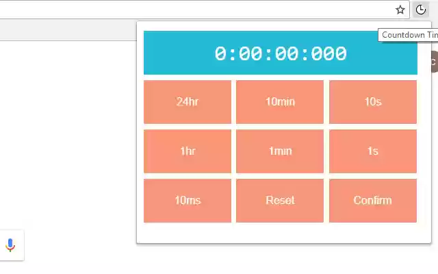 Countdown Timer  from Chrome web store to be run with OffiDocs Chromium online