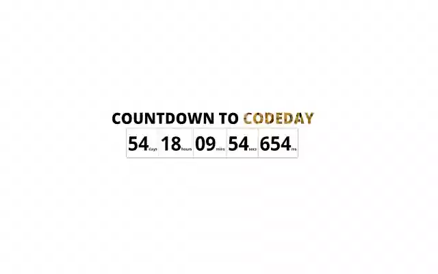 Countdown to CodeDay from Chrome web store to be run with OffiDocs Chromium online Countdown to CodeDay from Chrome web store to be run with OffiDocs Chromium online