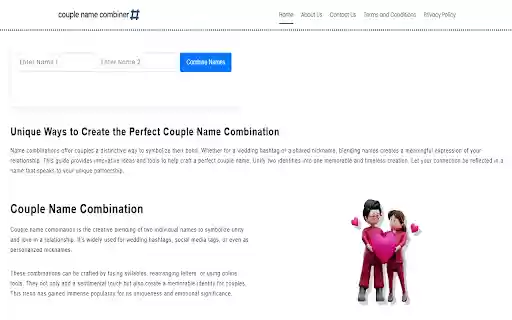 Couple Name Combination  from Chrome web store to be run with OffiDocs Chromium online