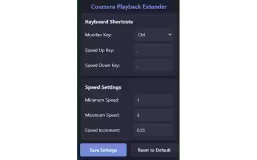 Coursera Playback Extender from Chrome web store to be run with OffiDocs Chromium online Coursera Playback Extender from Chrome web store to be run with OffiDocs Chromium online