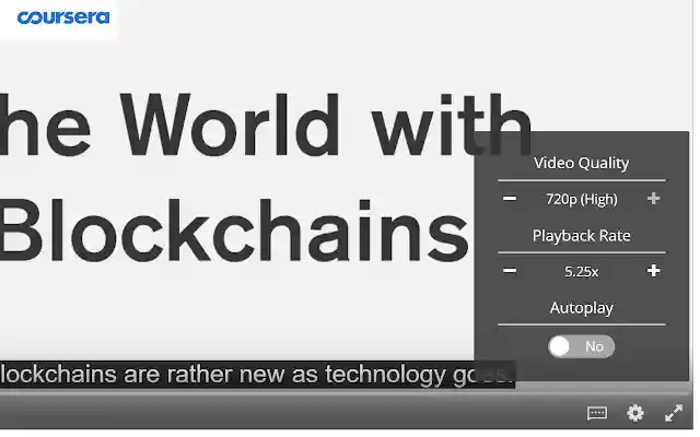 Coursera Playback Speed  from Chrome web store to be run with OffiDocs Chromium online