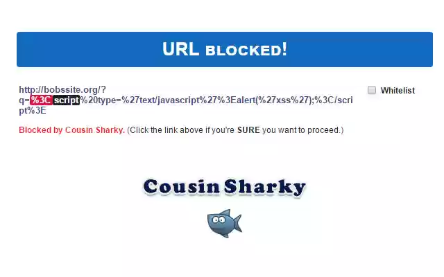 Cousin Sharky URL Examiner  from Chrome web store to be run with OffiDocs Chromium online