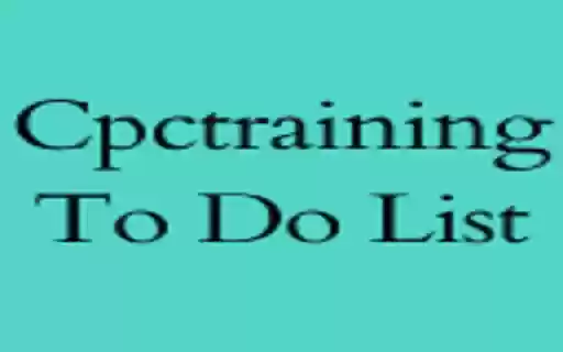 Cpctraining To Do List  from Chrome web store to be run with OffiDocs Chromium online