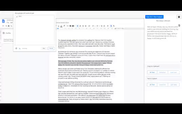 C PEN Connect (BT10)  from Chrome web store to be run with OffiDocs Chromium online