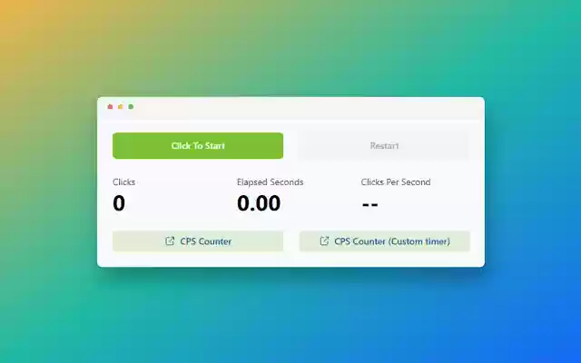 CPS Counter  from Chrome web store to be run with OffiDocs Chromium online
