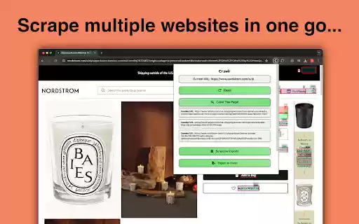 Crawlr Data Scraping and Monitoring  from Chrome web store to be run with OffiDocs Chromium online