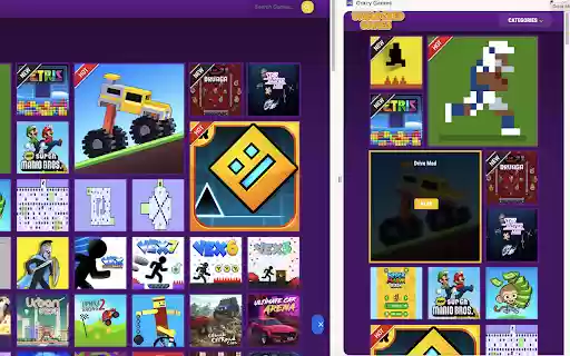 Crazy Games  from Chrome web store to be run with OffiDocs Chromium online