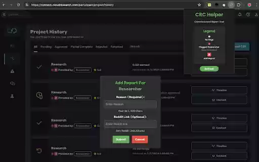 CRC Helper  from Chrome web store to be run with OffiDocs Chromium online