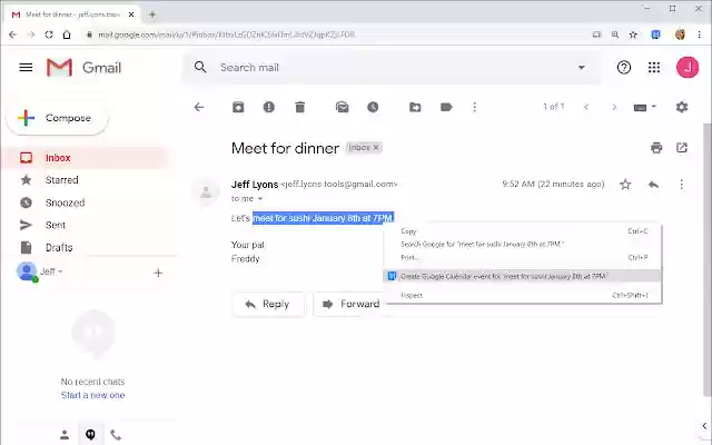 Create Google Calendar Event  from Chrome web store to be run with OffiDocs Chromium online