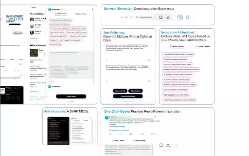 CreaTweet  from Chrome web store to be run with OffiDocs Chromium online