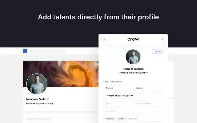 Crew.work  from Chrome web store to be run with OffiDocs Chromium online