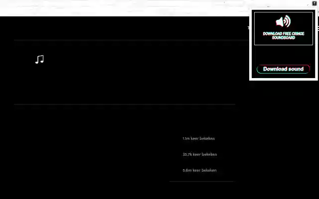 Cringe Music downloader  from Chrome web store to be run with OffiDocs Chromium online