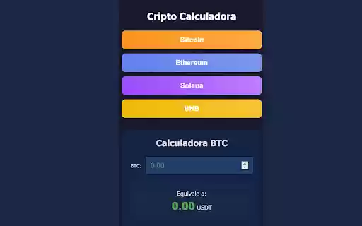 Cripto Calculadora Rápida  from Chrome web store to be run with OffiDocs Chromium online
