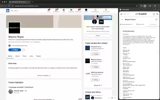 crmCopilot  from Chrome web store to be run with OffiDocs Chromium online