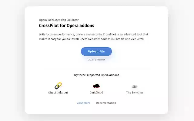 CrossPilot  from Chrome web store to be run with OffiDocs Chromium online