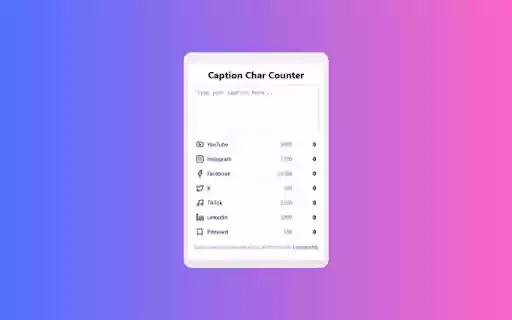 Crosspostify Caption Char Counter  from Chrome web store to be run with OffiDocs Chromium online
