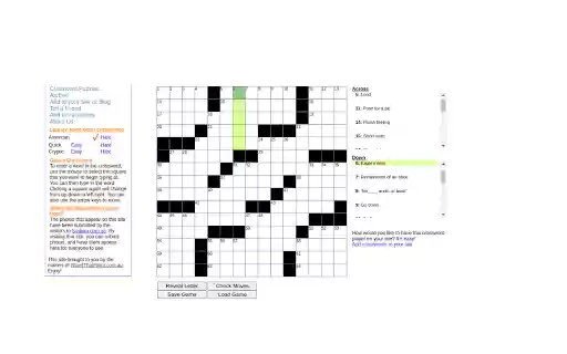 Crossword Clue Navigation Hotkeys  from Chrome web store to be run with OffiDocs Chromium online