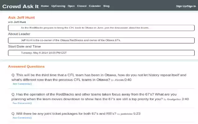 CrowdAskIt  from Chrome web store to be run with OffiDocs Chromium online
