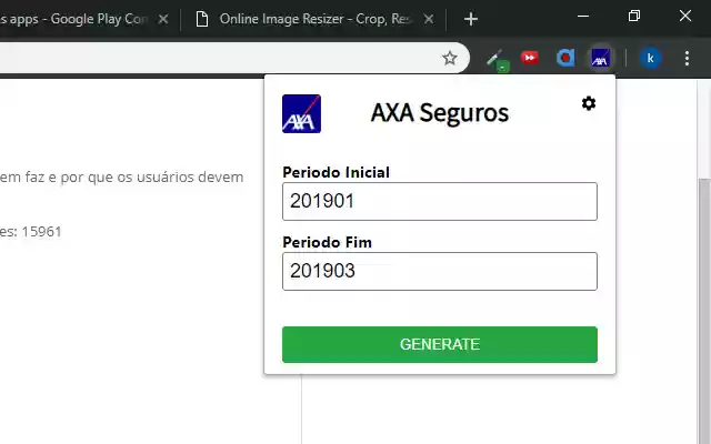 Crowler Susep Axa Seguros  from Chrome web store to be run with OffiDocs Chromium online
