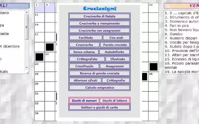 Crucienigmi.it  from Chrome web store to be run with OffiDocs Chromium online