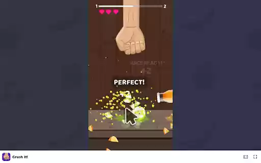 Crush It! Start your juice factory and crush fruits with your fists!  from Chrome web store to be run with OffiDocs Chromium online