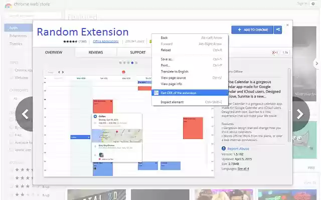 CRX Finder App  from Chrome web store to be run with OffiDocs Chromium online