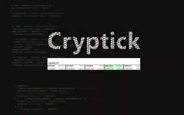 CrypTick  from Chrome web store to be run with OffiDocs Chromium online