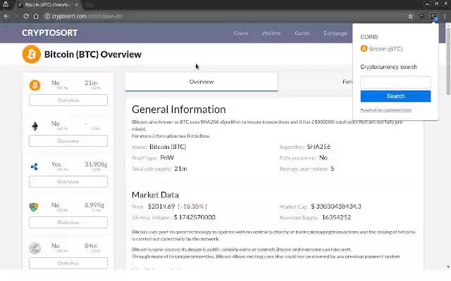 Cryptocurrency explorer from Chrome web store to be run with OffiDocs Chromium online Cryptocurrency explorer from Chrome web store to be run with OffiDocs Chromium online