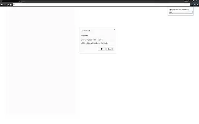 CryptoString  from Chrome web store to be run with OffiDocs Chromium online