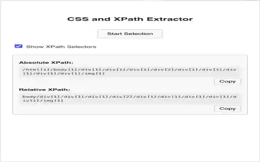 CSS and XPath Extractor from Chrome web store to be run with OffiDocs Chromium online CSS and XPath Extractor from Chrome web store to be run with OffiDocs Chromium online