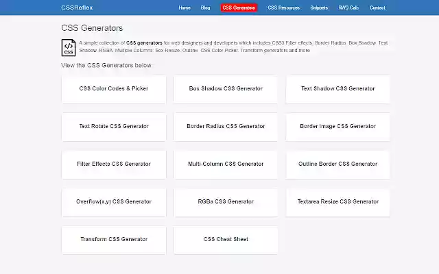 CSS-Generatoren aus dem Chrome-Webshop zur Ausführung mit OffiDocs Chromium online