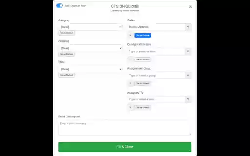 CTS SN Quickfill  from Chrome web store to be run with OffiDocs Chromium online