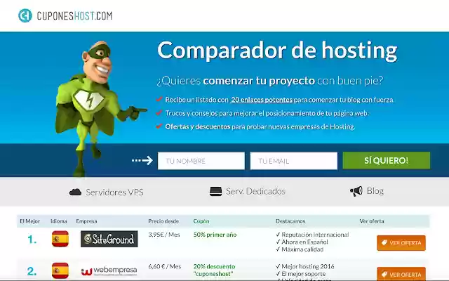 Cupones para hosting from Chrome web store to be run with OffiDocs Chromium online Cupones para hosting from Chrome web store to be run with OffiDocs Chromium online