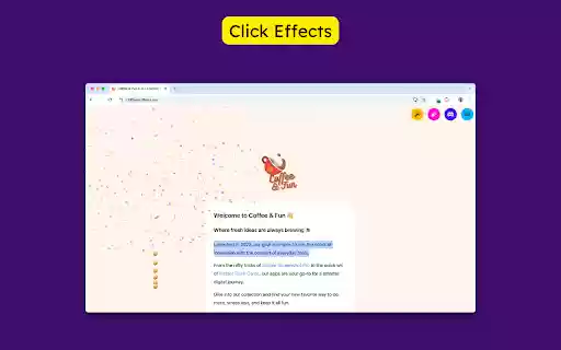 Cursor Party – The Fun Cursor Pack  from Chrome web store to be run with OffiDocs Chromium online