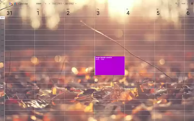 Custom Calendar Background  from Chrome web store to be run with OffiDocs Chromium online