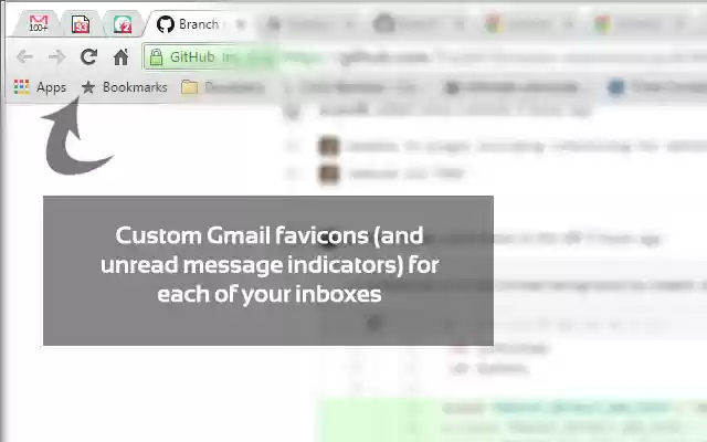 Custom Gmail™ Favicons  from Chrome web store to be run with OffiDocs Chromium online