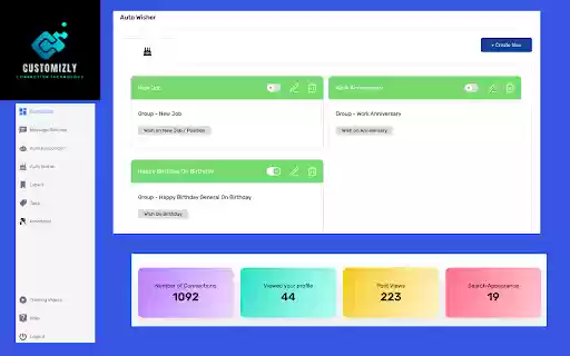Customizly Customizable Outreach  from Chrome web store to be run with OffiDocs Chromium online